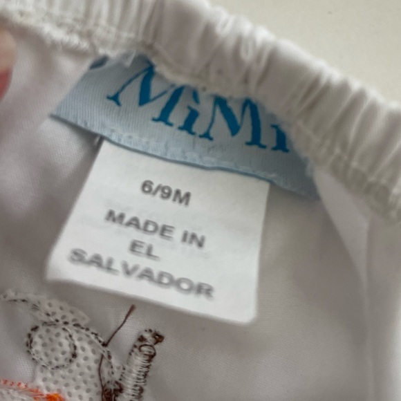 NWT L’ezame Kids Mimi Embroidered Pumpkin Diaper Cover Bloomers  6/9m - Picture 4 of 4